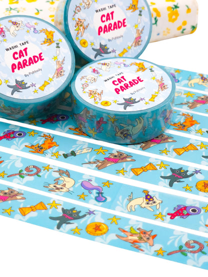 Cat Parade Washi Tape, 15mm wide