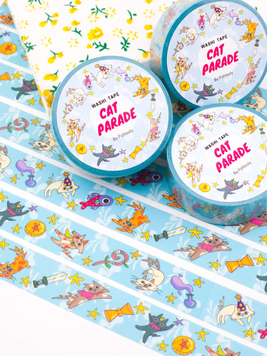 Cat Parade Washi Tape, 15mm wide