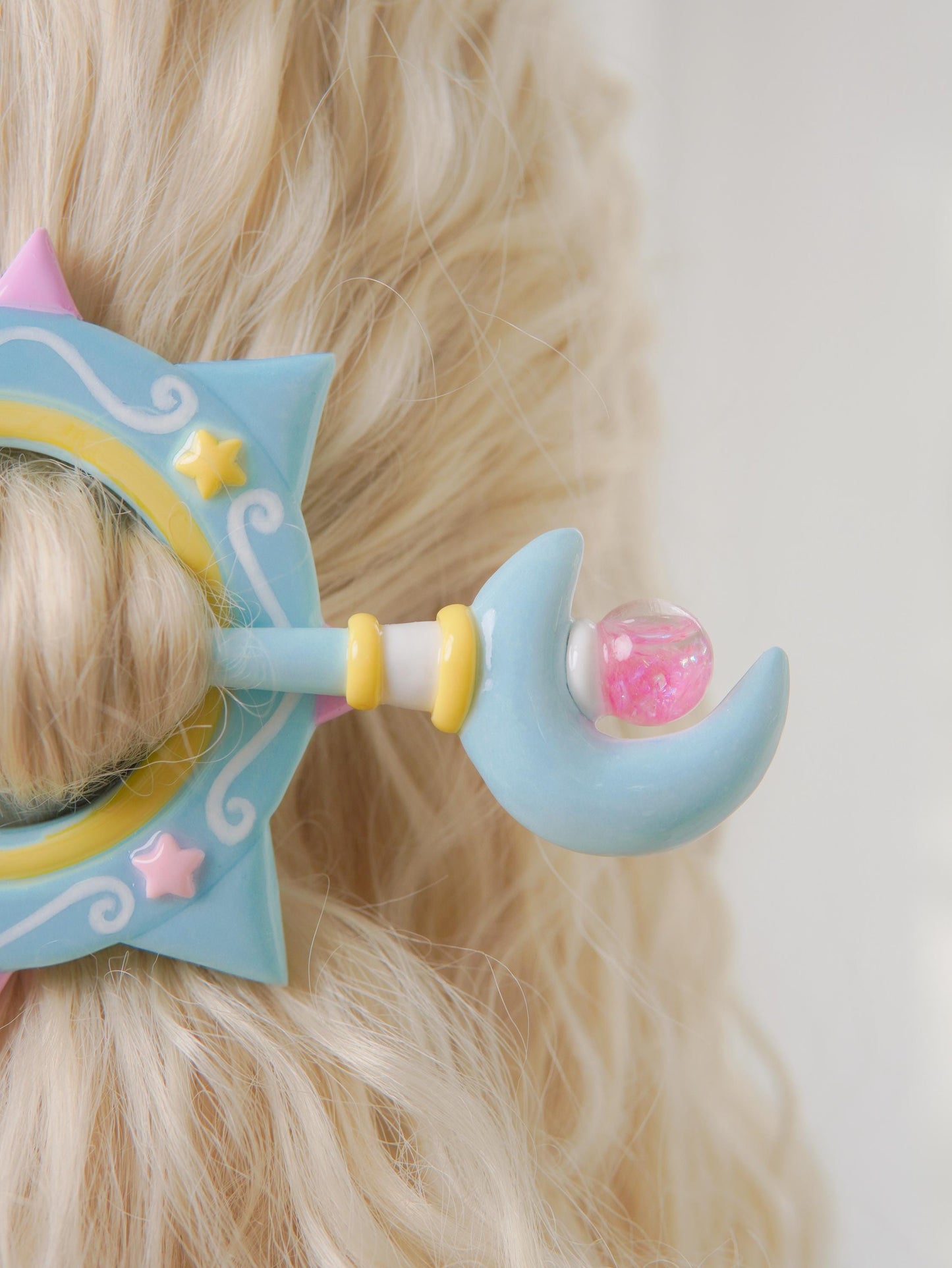 Fairycore Star Pastel Moon Hairpin