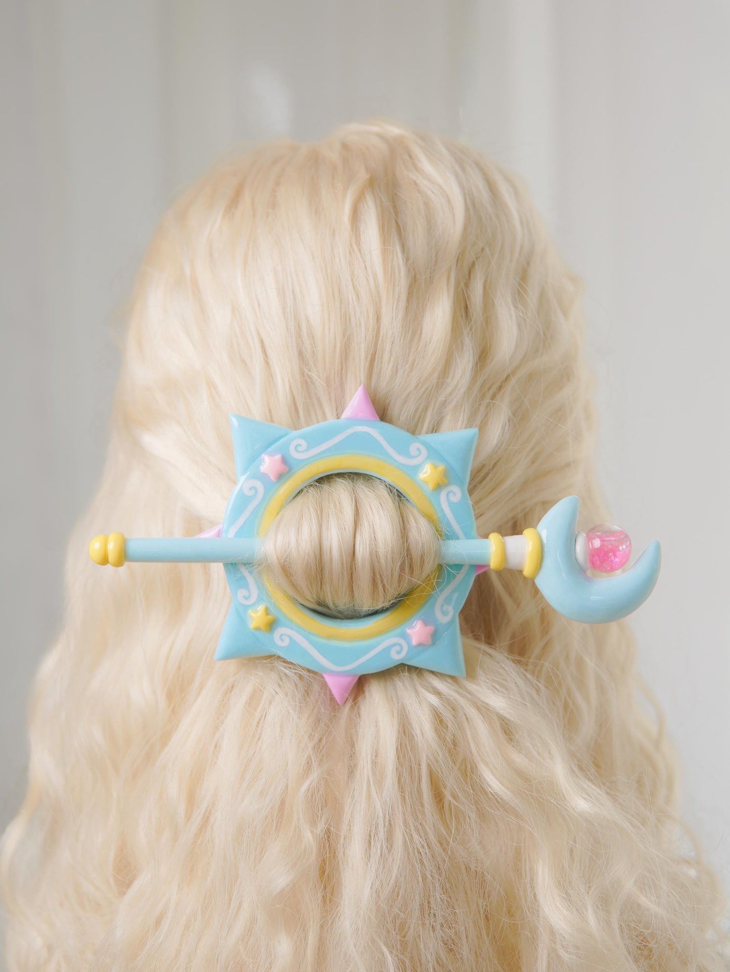 Fairycore Star Pastel Moon Hairpin
