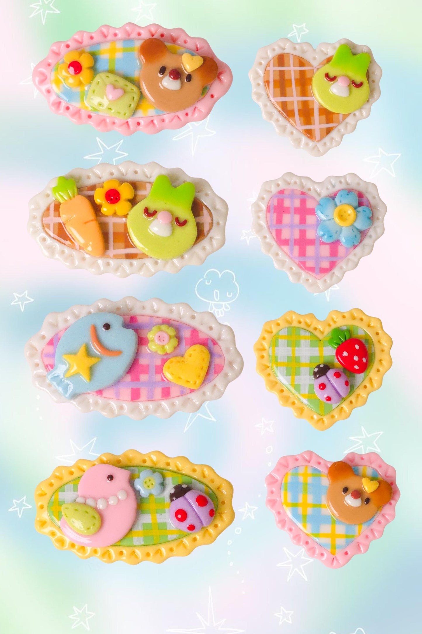 Sweet Motif Hair Clip Assortment