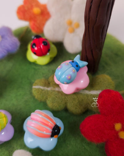 Bug Flower Button Covers