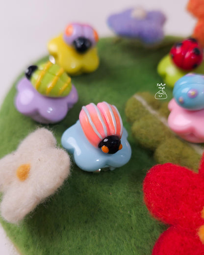 Bug Flower Button Covers